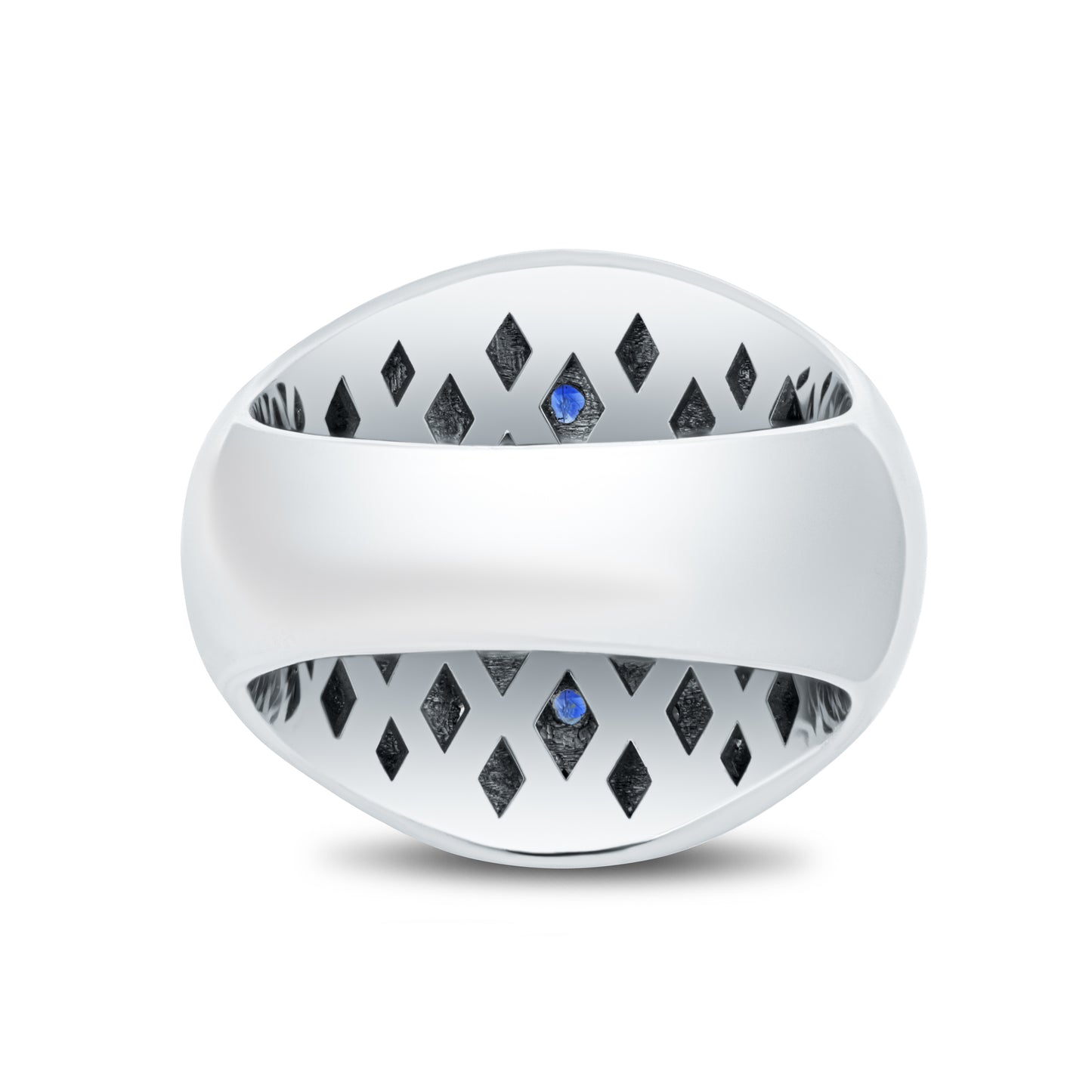 Limited Edition Cardano Ring - 18K White Gold w/ Ceylon Blue Sapphires