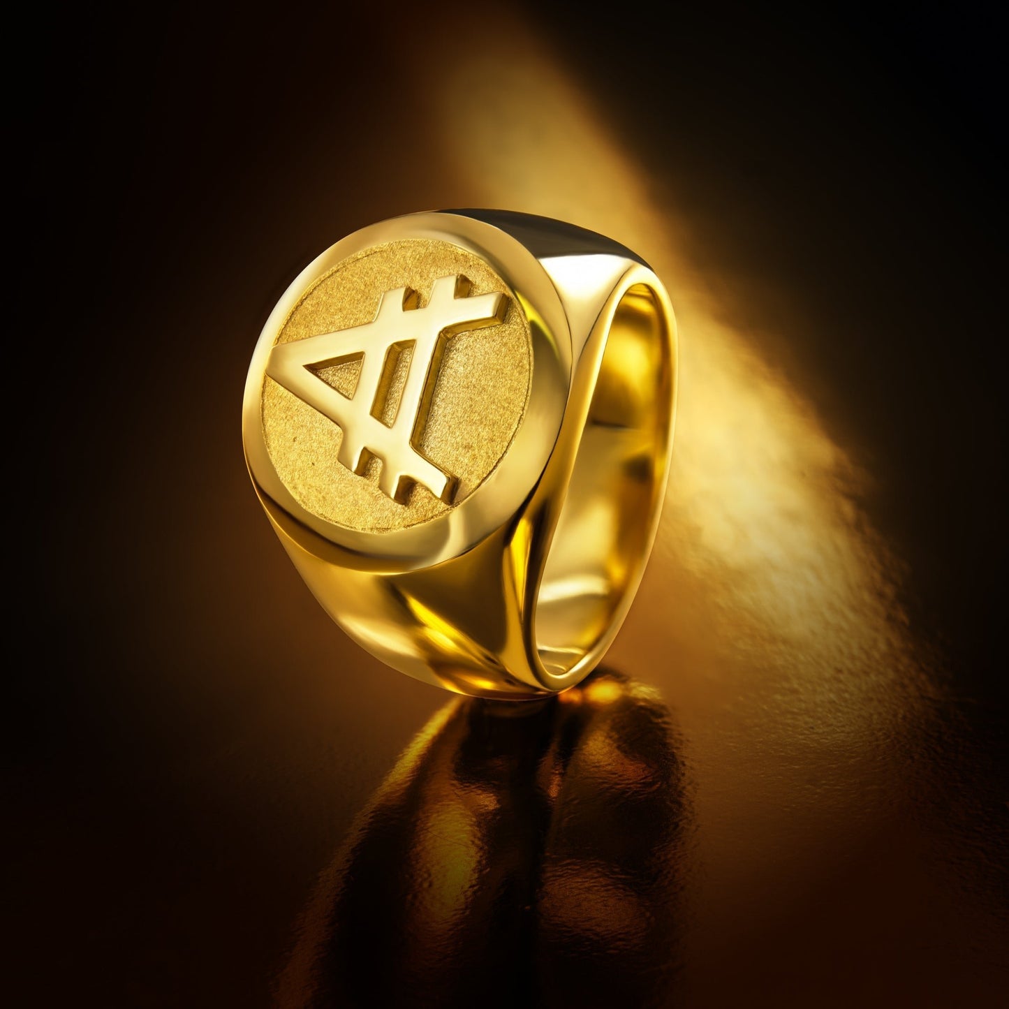 18k Yellow Gold ADA Signet Ring